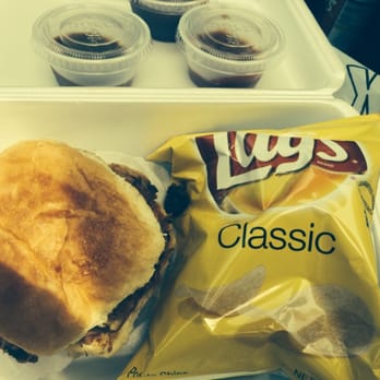 Q Slow-Smoked - $4.99 special has smallish sandwich, chips, and drink. - Barbeque Near Me - Boaz, Alabama Q Slow-Smoked - $4.99 special has smallish sandwich, chips, and drink. - Barbeque Near Me - Boaz, Alabama