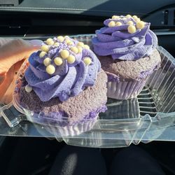 Happy Birthday Cakes & Pastries - Ube cupcakes