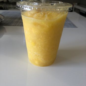 Brothers Bagels - Fresh squeezed "juice" which is so thick from all the frozen  fruit that it's impossible to drink through a straw - Bagels Near Me - Brooklyn, New York