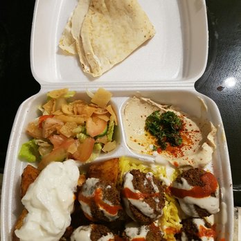 Jerusalem Shawarma - Falafel platter - Mediterranean Near Me - Calgary, Alberta