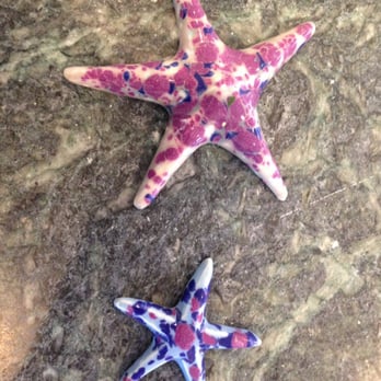 Nancy Toler Ceramics - Small and medium ceramic starfish in beautiful colors - Art Galleries Near Me - Laguna Beach, California