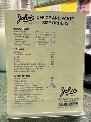 Menu photo 4 John's Hamburgers Long Beach, CA