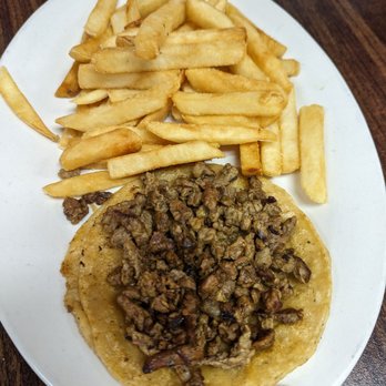 Mariachi's Tacos - Kids meal - one plain steak taco with fries (choice of fries or rice and beans) - Mexican Near Me - Des Plaines, Illinois