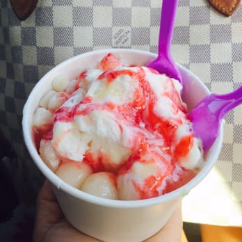 Salju Dessert - Original snow w/strawberry syrup & condensed milk, mochi&rice balls for toppings! - Desserts Near Me - Alhambra, California