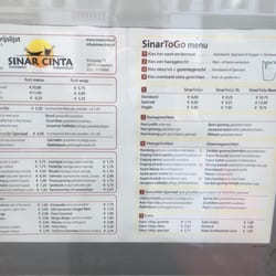 Sinar Cinta - Menu