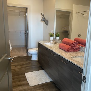 One305 Central - Staged bathroom in the one the Apts I was considering - Apartments Near Me - Charlotte, North Carolina