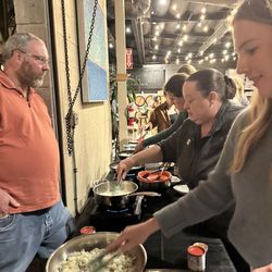 Chef Ben Mastracco - The cooking line