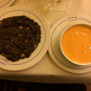 El Rinconcillo - Spinach with garbanzo beans, gazpacho - Spanish Near Me - Seville, SE