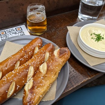 Benchmark - Artichoke fondue with pretzel bread - New American Near Me - Santa Ana, California