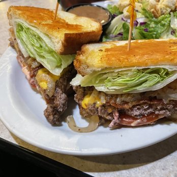 Cobian's Restaurants - FRISCO Burger w/ Side Balsamic Salad - Mexican Near Me - Cypress, California Cobian's Restaurants - FRISCO Burger w/ Side Balsamic Salad - Mexican Near Me - Cypress, California