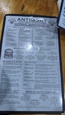 Menu photo 1 Antimony Brewing Lenox, MA Menu photo 1 Antimony Brewing Lenox, MA