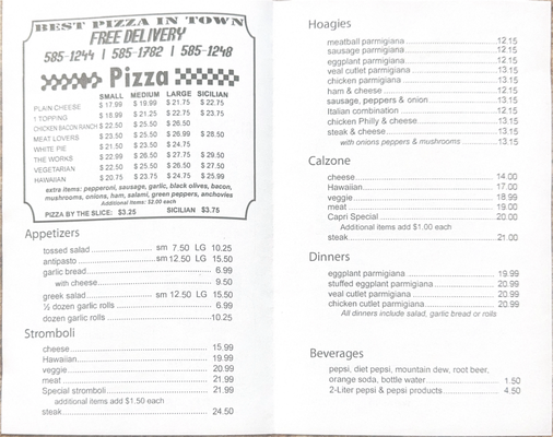 Menu photo 1 Capri Pizza Lake Worth, FL Menu photo 1 Capri Pizza Lake Worth, FL