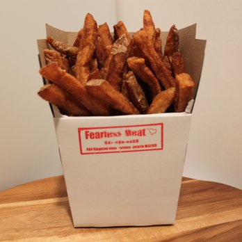 Fearless Meat - Our hand cut, double fried Yukon Gold fries. Make it a Poutine for $2 more with our housemade Gravy and St-Albert Fromagerie cheese curds - Burgers Near Me - Toronto, Ontario