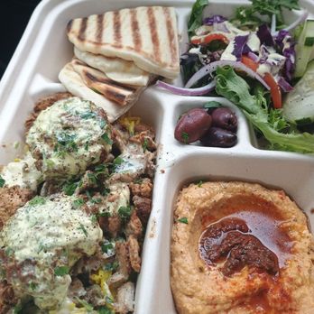 Yalla Shawarma - Shawarma plate + chicken + falafel. - Food Trucks Near Me - Santa Fe, New Mexico