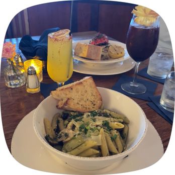 The Kitchen at the Mission - California Penne Pasta, Seafood Pasta Marina, BlackBerry House Sangria, Mocktail - Breakfast & Brunch Near Me - Santa Nella, California