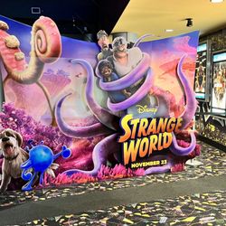 Cineplex Cinemas Scarborough - "Strange World" cardboard standee. By the time I came to this theatre, the film already ended its theatrical run