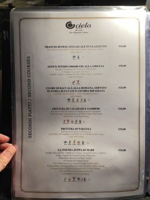 Menu photo 3 Cielo FCO Fiumicino, RM Menu photo 3 Cielo FCO Fiumicino, RM