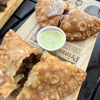 Mambo Latin Kitchen - Cuban Style Ground Beef Empanada Guava/Cream Cheese Empanada - Peruvian Near Me - Rutherford, New Jersey Mambo Latin Kitchen - Cuban Style Ground Beef Empanada Guava/Cream Cheese Empanada - Peruvian Near Me - Rutherford, New Jersey