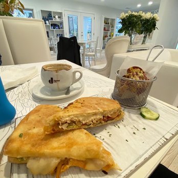Cafe I AM - Tuna melt panini with rice chips - Coffee & Tea Near Me - Sandy Springs, Georgia
