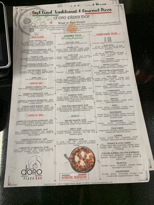 Menu photo 6 D'Oro Pizza Bar Miami, FL
