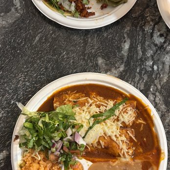 Borreguitas Bar Express - Enchiladas with Potato Lunch  2 Tacos Lunch - Mexican Near Me - Pomona, California