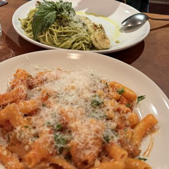 Tappi - Rigatoni and spaghetti with pesto. - Italian Near Me - Twisp, Washington Tappi - Rigatoni and spaghetti with pesto. - Italian Near Me - Twisp, Washington