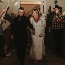 Houtsma Photo & Film - Fall wedding send off with sparklers