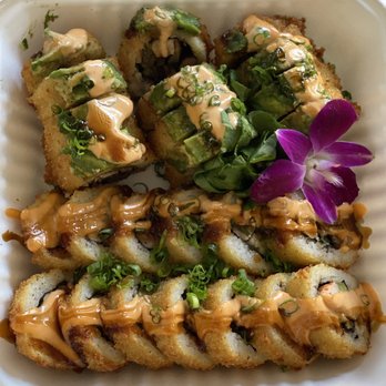 Vegan Castle - Dragon Roll + Crunch Roll - Vegan Near Me - Long Beach, California Vegan Castle - Dragon Roll + Crunch Roll - Vegan Near Me - Long Beach, California