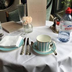 Westbury Hotel - Table set for one - me, myself and I