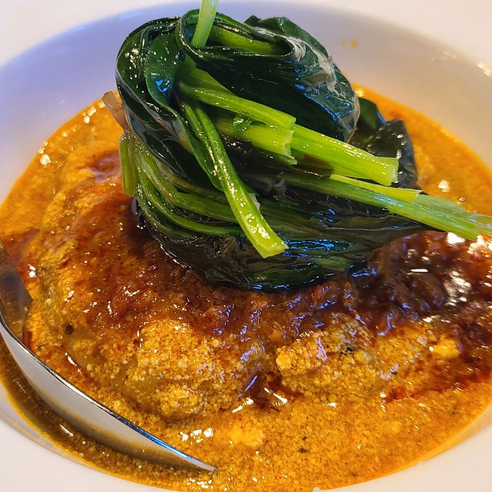 Radio Kwara - Iyan ati Egusi (egusi stew with swallows and spinach) - African Near Me - Brooklyn, New York Radio Kwara - Iyan ati Egusi (egusi stew with swallows and spinach) - African Near Me - Brooklyn, New York