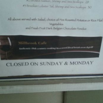 Millbrook Cafe - Closed Monday :( ate next door because of it - Cafes Near Me - Millbrook, New York