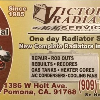 Victor's Radiator Service - Victor's Radiator Service Business card - Auto Repair Near Me - Pomona, California Victor's Radiator Service - Victor's Radiator Service Business card - Auto Repair Near Me - Pomona, California