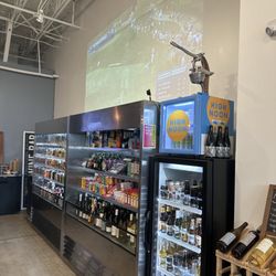 Big screen projection and some of the chilled beverages