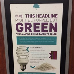 Environmentally friendly info on hotel posted in elevator Environmentally friendly info on hotel posted in elevator