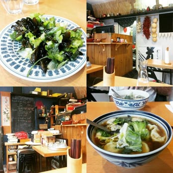 Panda Style - Salade de champignons noirs et soupe de raviolis, un délice. La sauce accompagnant la salade est tellement succulente et inédite. - Chinese Near Me - Paris, 75