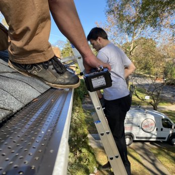 Debris Free Window & Gutter Cleaning - Installing gutter guard on a beautiful Charlotte day - Window Washing Near Me Debris Free Window & Gutter Cleaning - Installing gutter guard on a beautiful Charlotte day - Window Washing Near Me