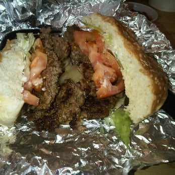 Five Guys - Hamburger w/ grilled onions, tomatoes, mayo & ketchup - Burgers Near Me - Valencia, California Five Guys - Hamburger w/ grilled onions, tomatoes, mayo & ketchup - Burgers Near Me - Valencia, California