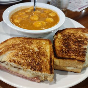 Kennedy's Craft Kitchen & Cocktails - Grilled ham and cheese with tomato bisque - Cocktail Bars Near Me - Long Beach, California Kennedy's Craft Kitchen & Cocktails - Grilled ham and cheese with tomato bisque - Cocktail Bars Near Me - Long Beach, California