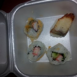 Chopstick Buffet - The 3 sushi rolls fresh & tasty. The fish one was nasty. . taste like fish oil yucky.