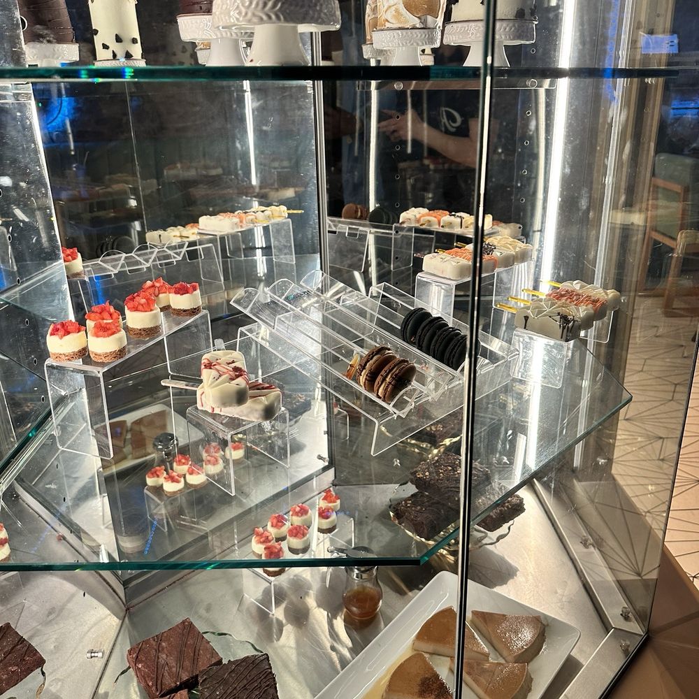 Desert display case of j fused treats