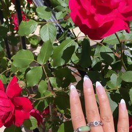 regular french acrylic full set- has lasted me over two weeks at the moment!