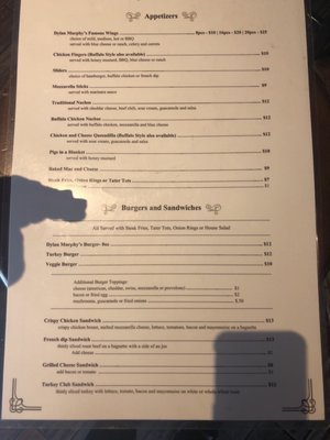 Menu photo 2 Dylan Murphy's New York, NY