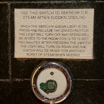 Shibui - Worn button in steam room - Day Spas Near Me - Manhattan, New York Shibui - Worn button in steam room - Day Spas Near Me - Manhattan, New York