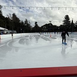 Skating rink before the session started. Skating rink before the session started.