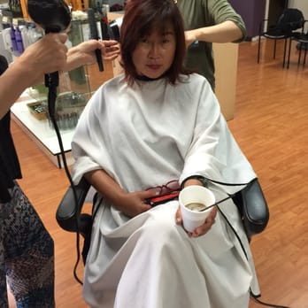 Gloria's Hair - Mother getting pampered. Hair dye and cut love it so healthy and shiny!!! - Hair Salons Near Me - Rancho Cucamonga, California