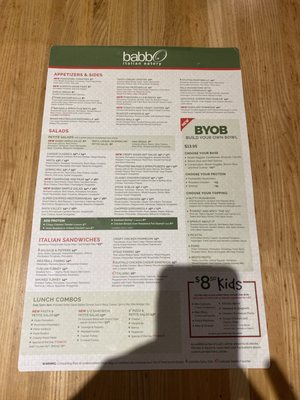 Menu photo 1 Babbo Italian Eatery Glendale, AZ Menu photo 1 Babbo Italian Eatery Glendale, AZ