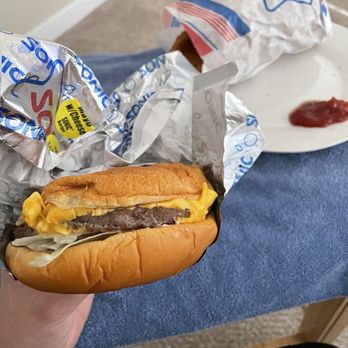 Sonic Drive-In - SONIC Cheeseburger Combo - Burgers Near Me - Carrollton, Texas
