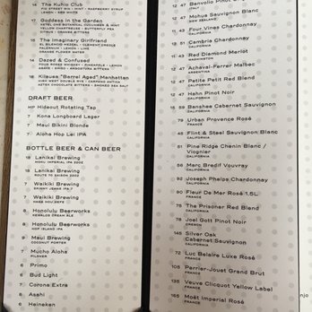 Hideout - Beverage menu - Bars Near Me - Honolulu, Hawaii Hideout - Beverage menu - Bars Near Me - Honolulu, Hawaii
