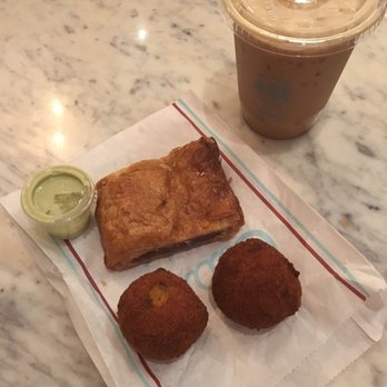 Colada Shop - Guava pastelito, seasonal croquetas (sweet corn), and iced café con leche - Coffee & Tea Near Me - Washington, DC, District of Columbia Colada Shop - Guava pastelito, seasonal croquetas (sweet corn), and iced café con leche - Coffee & Tea Near Me - Washington, DC, District of Columbia