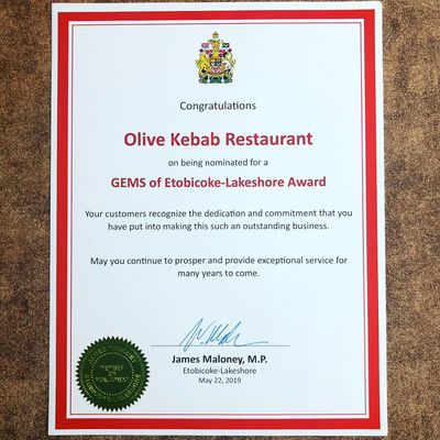 Menu photo 4 Olive Kebab Restaurant Toronto, ON